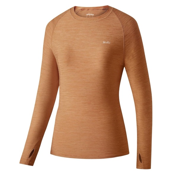 Women's Long Sleeve Top in Rust, UPF 50+, Rash Guard, size L - Picture 1 of 5